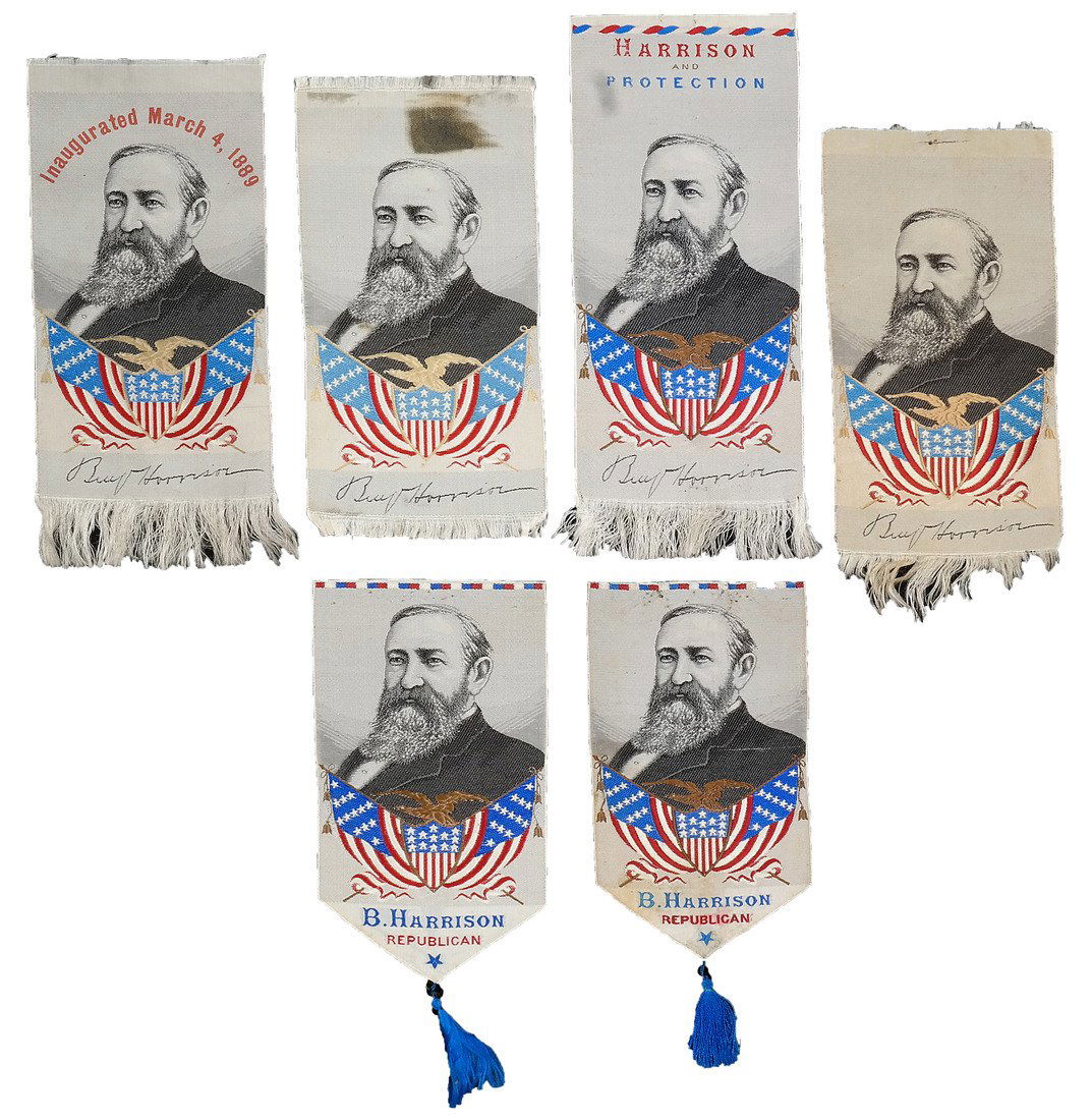 Benjamin Harrison 1888 Six Stevengraph Portrait (1 of 10)