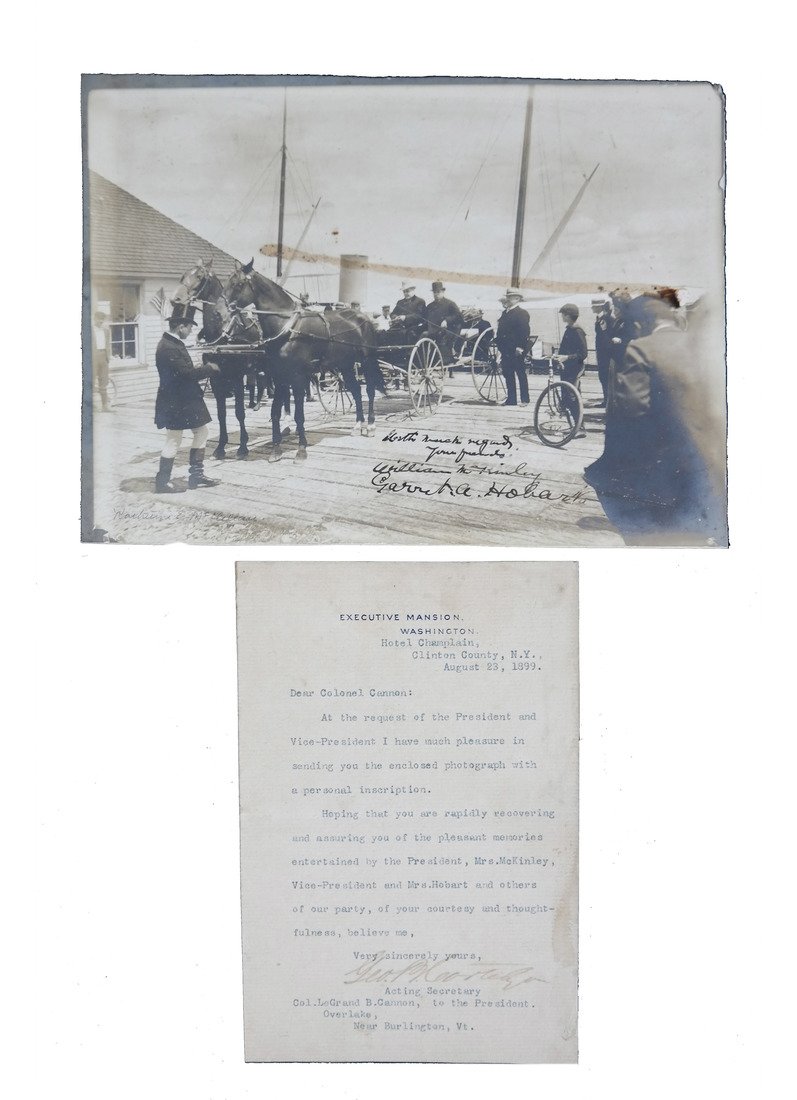 Wm. McKinley & G.A. Hobart 1899 Signed Photograph and (1 of 10)