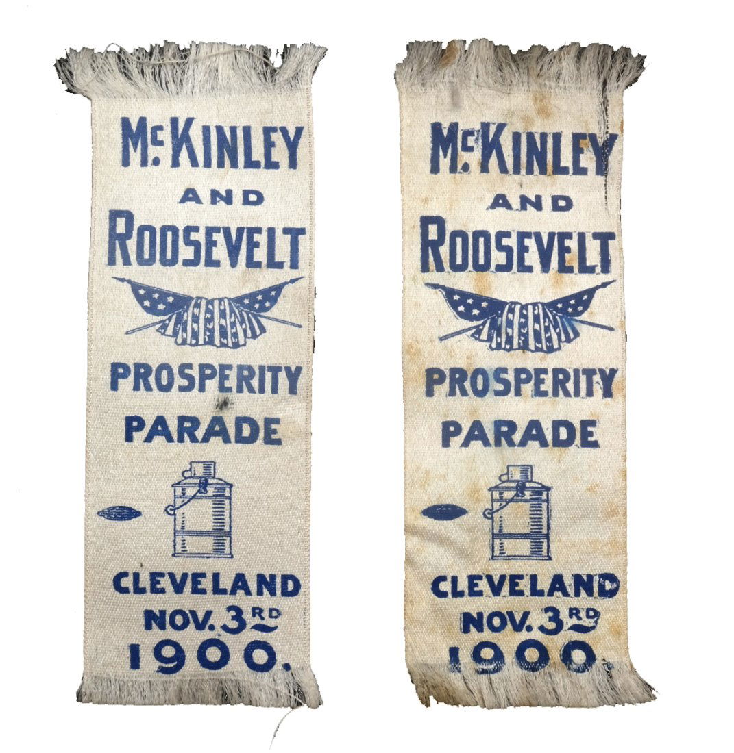 Wm. McKinley & T. Roosevelt Two 1900 Campaign Ribbons (1 of 10)