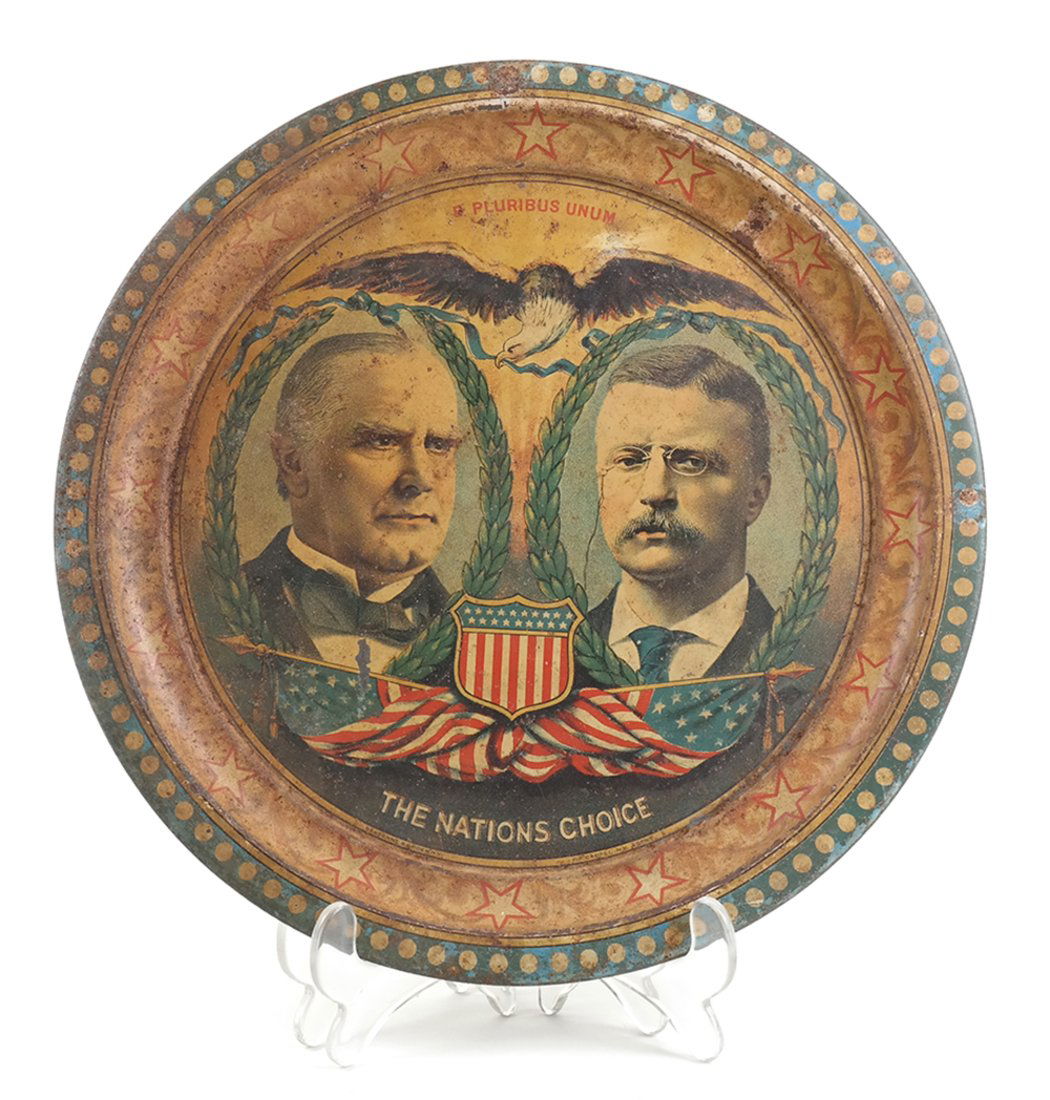 Wm. McKinley & T. Roosevelt 1900 Jugate Tray (1 of 3)