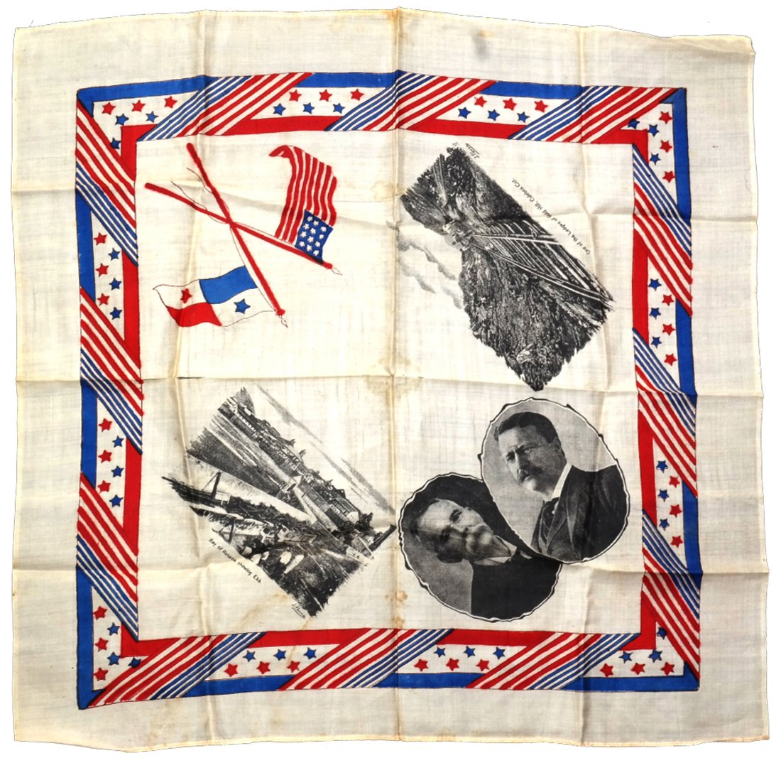 T. Roosevelt & C. W. Fairbanks 1904 Jugate Handkerchief (1 of 10)
