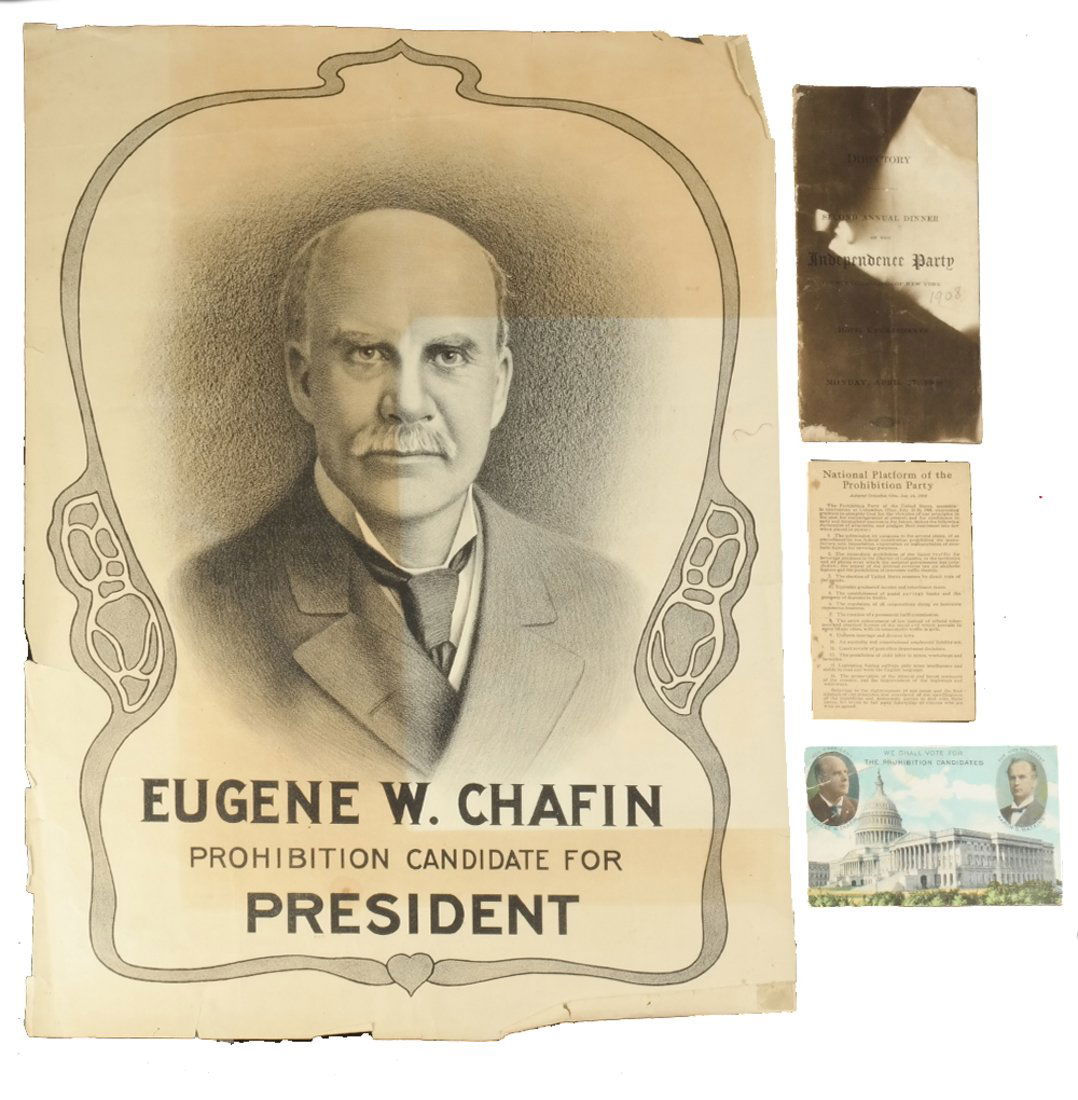 Eugene W. Chafin 1908 Campaign Ephemera & Other (1 of 8)
