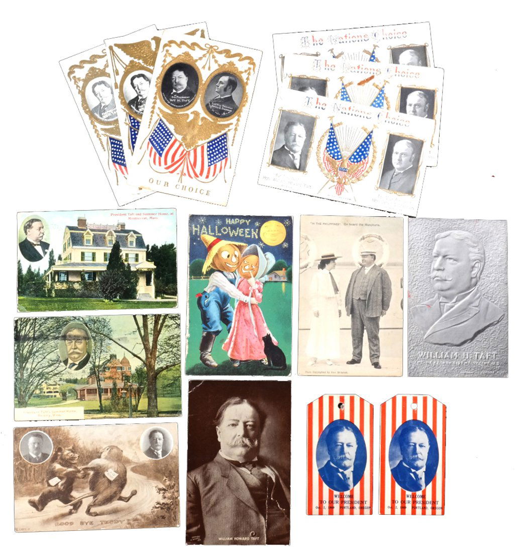 William H. Taft 13 Campaign and Biographical Postcards (1 of 10)