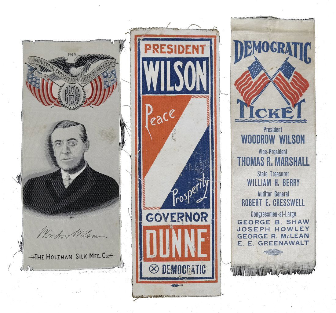 W. Wilson Three 1912 - 1914 Ribbons (1 of 10)