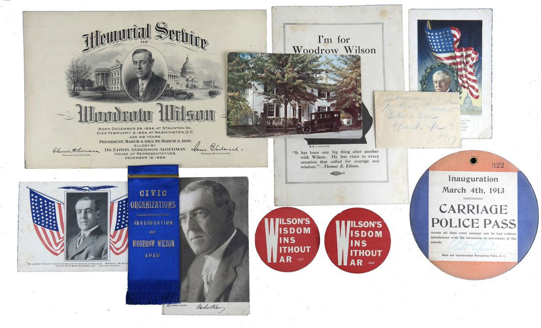 W. Wilson 1912 - 1924 Ephemera (1 of 10)