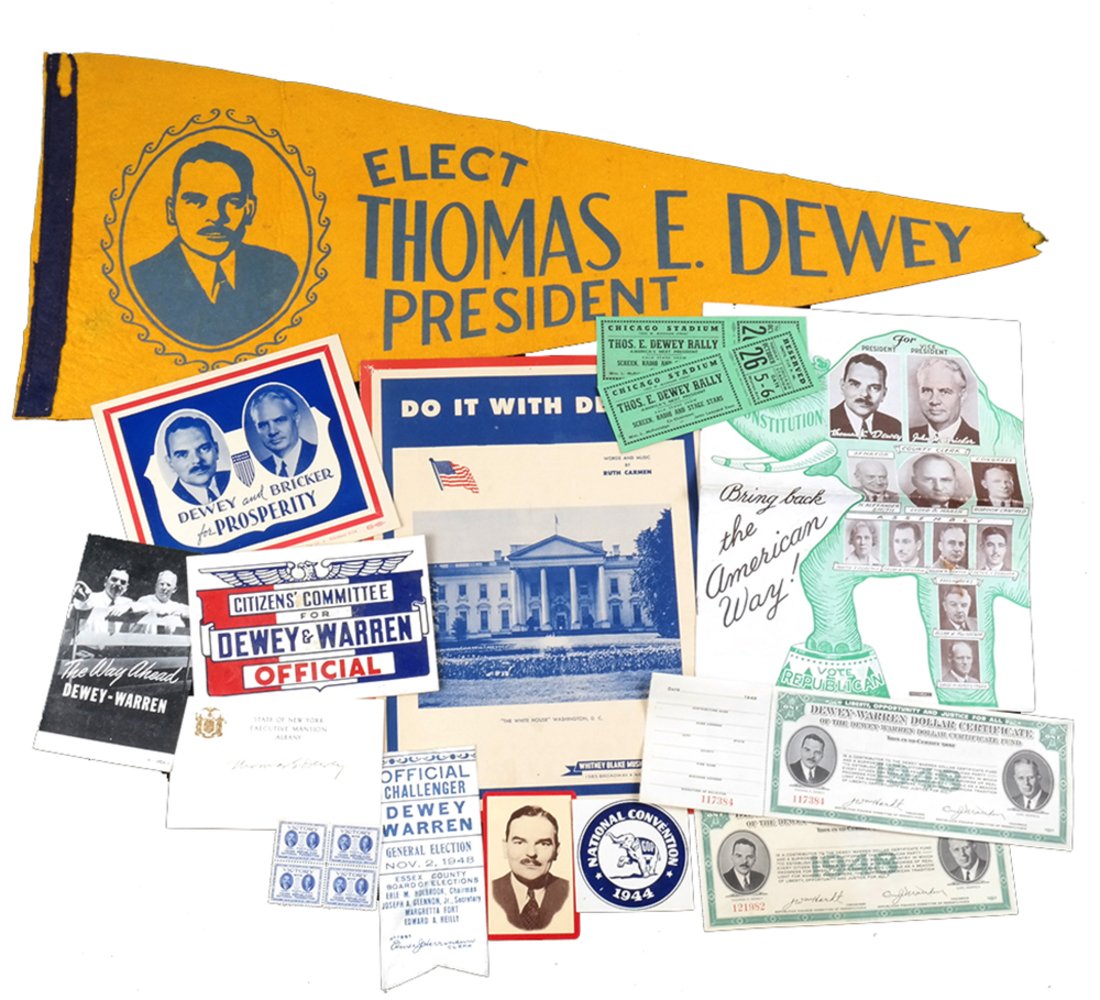 Thomas Dewey 1944 & 1948 Campaign Ephemera (1 of 10)