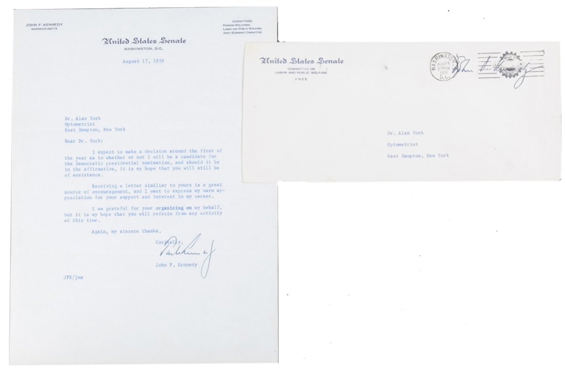 John F. Kennedy 1959 Signed Letter (1 of 6)