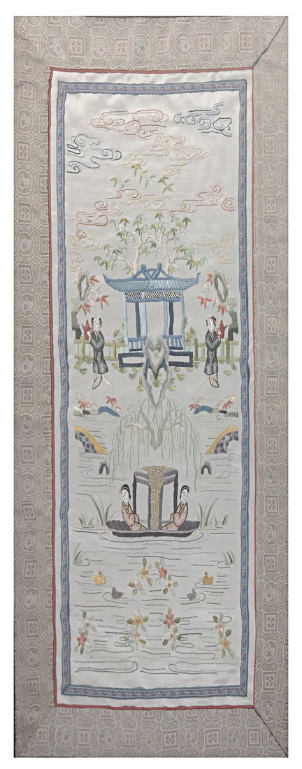 Framed Asian Embroidered Panel (1 of 5)