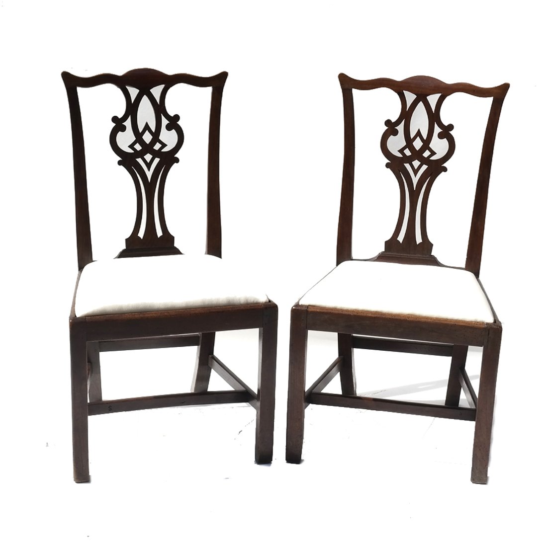 Pair of Chippendale Mahogany Side Chairs (1 of 10)