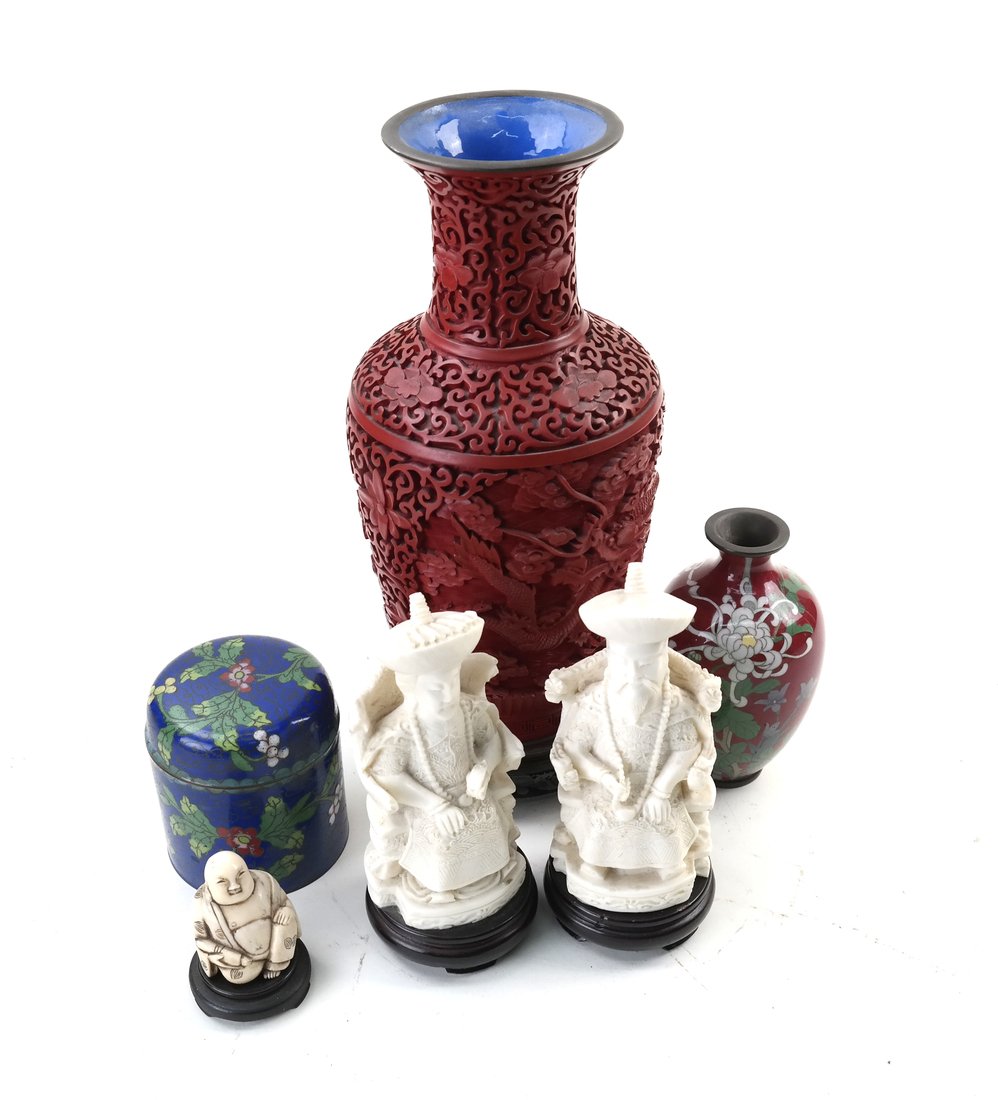 Six Various "Asian" Vases and Figures (1 of 7)