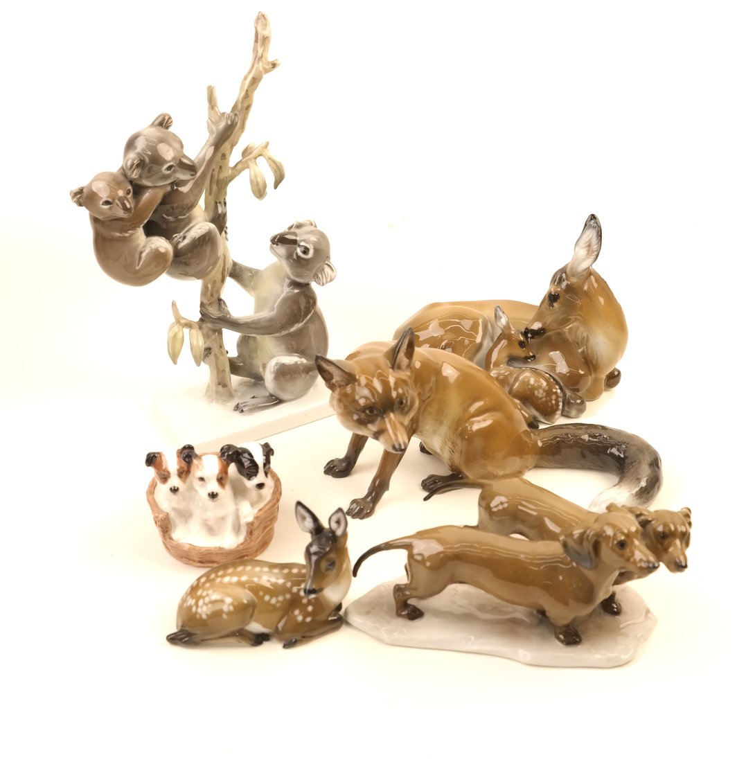 Six Various Porcelain Animal Figures (1 of 8)