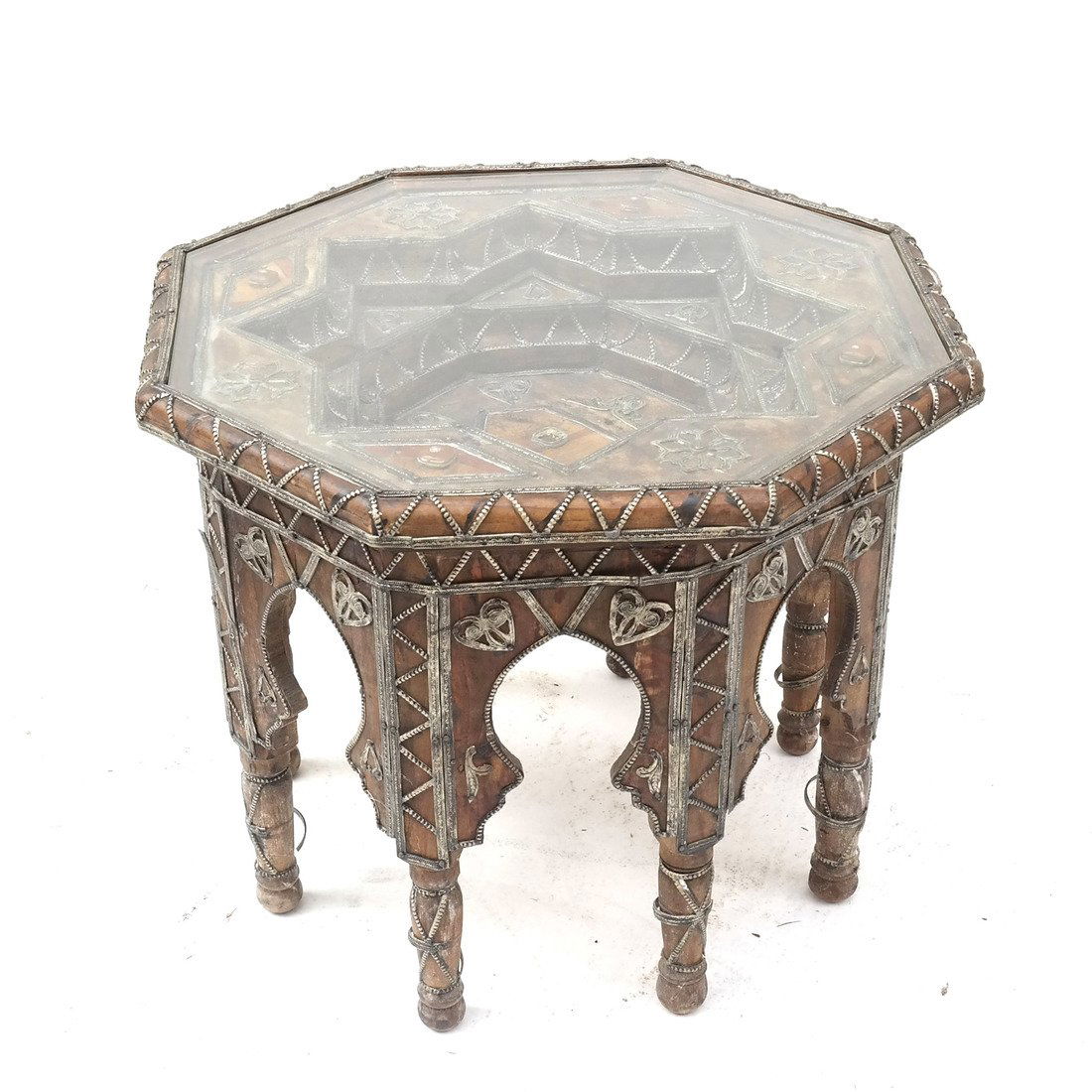 Moorish Style Inlaid Pine Table (1 of 9)