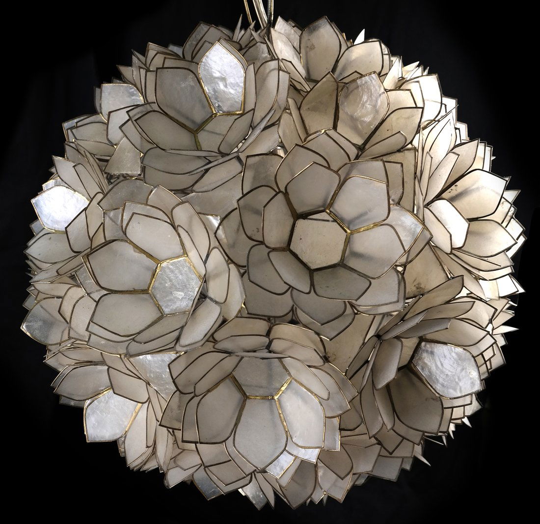 Mid-Century Capiz Shell Chandelier (1 of 5)