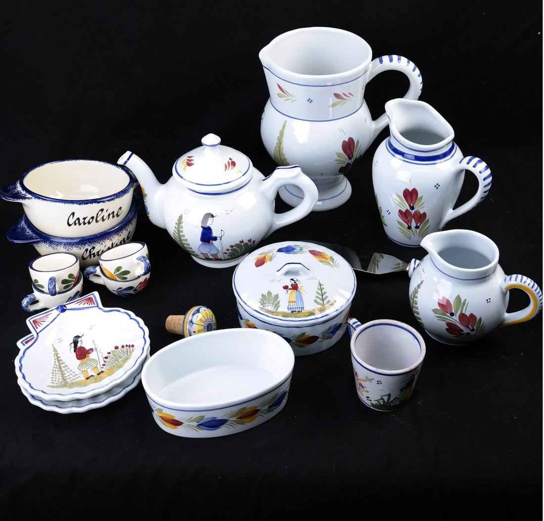 17 Pieces of 20th Century French Faience (1 of 10)