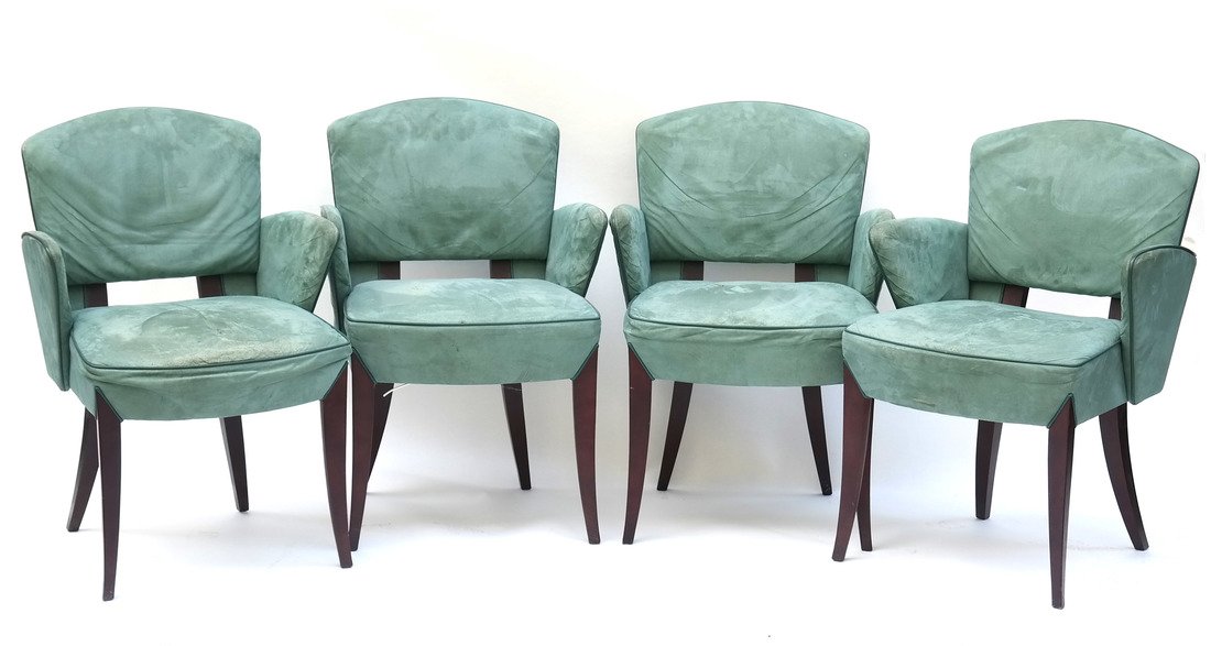 Set of 4 Art Deco Style Armchairs (1 of 7)