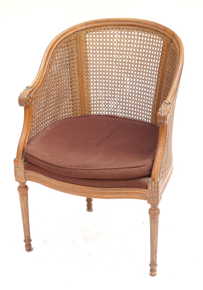 Regency Style Walnut Caned Bergere (1 of 8)