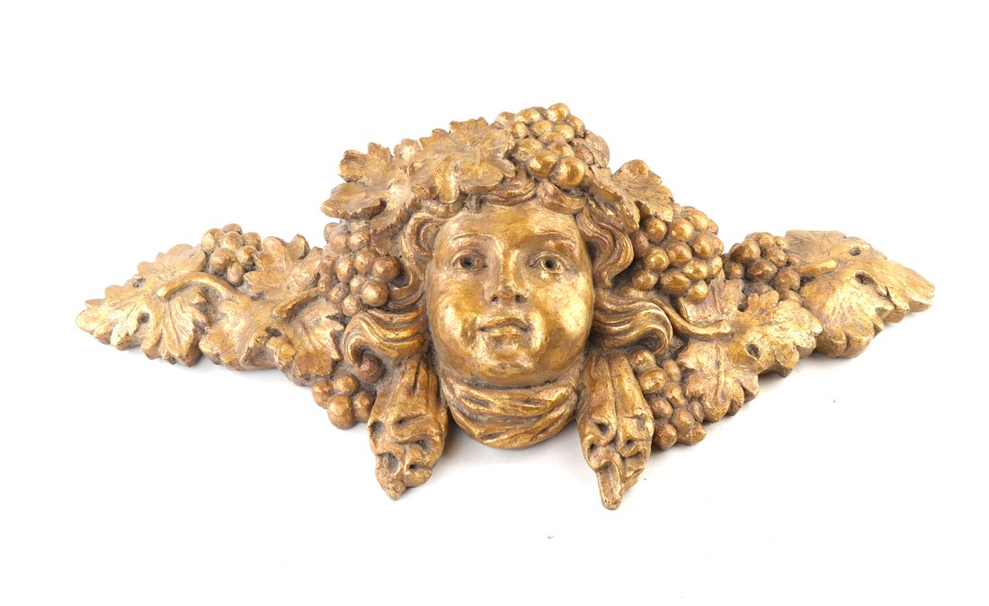 Giltwood Ornate Bacchus Applique (1 of 6)