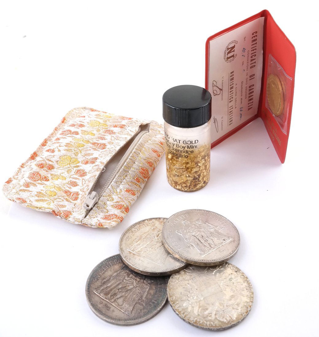 Group of Coins and Gold Foil (1 of 8)