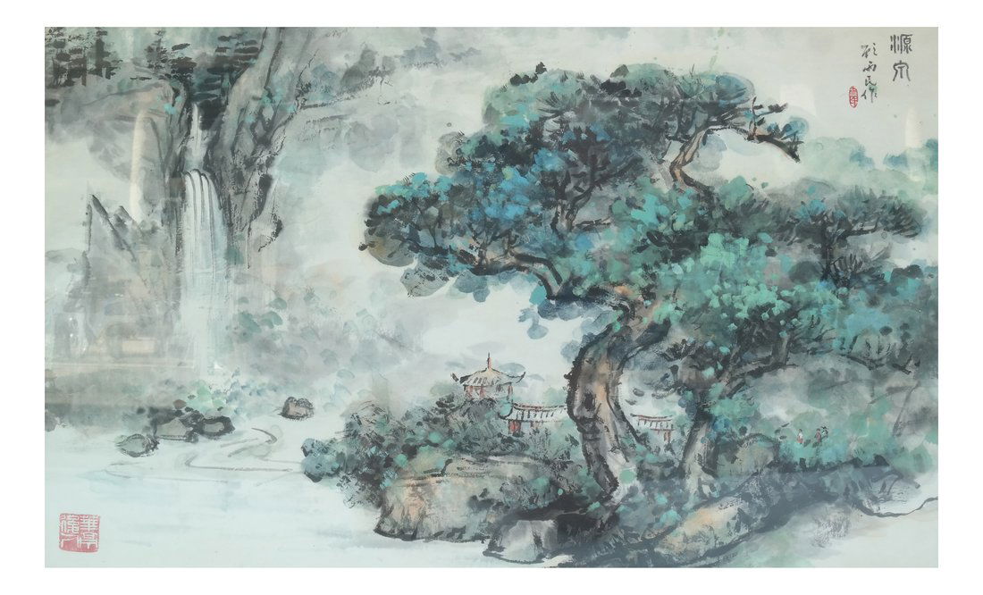 Asian Landscape, Watercolor (1 of 10)