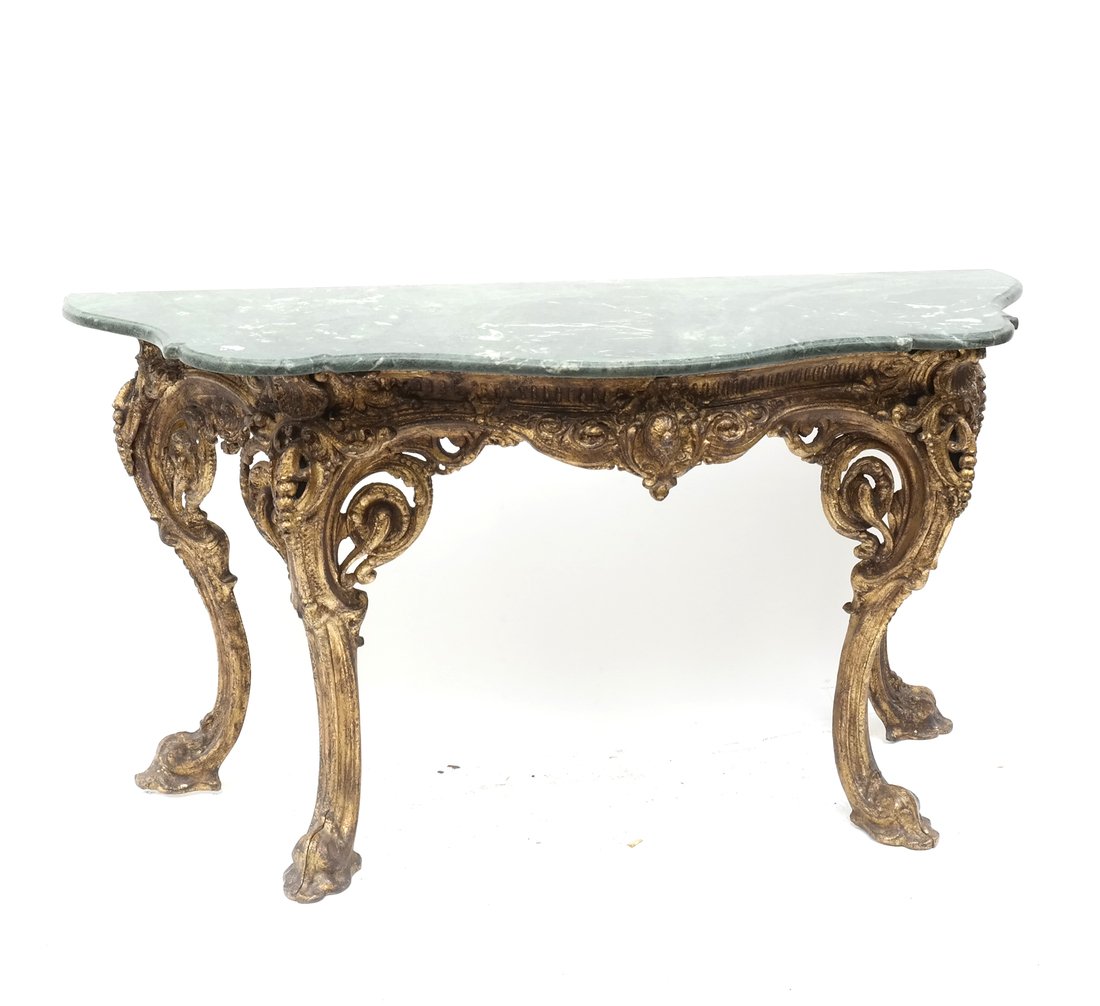 Rococo-Style Marble Top Console (1 of 9)