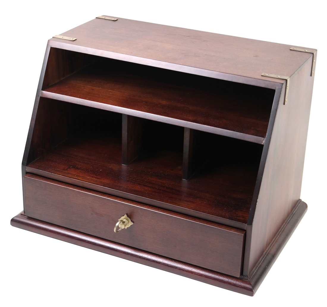 Georgian-Style Mahogany Letter Box (1 of 7)