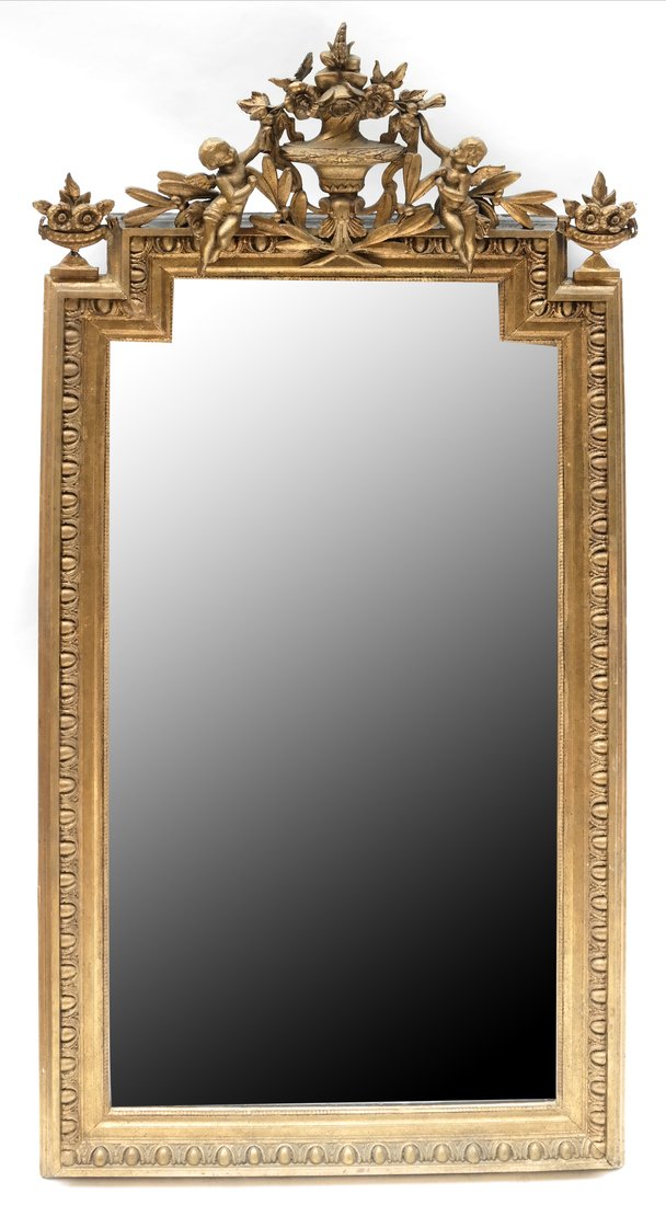Continental Neoclassical Giltwood Mirror (1 of 6)