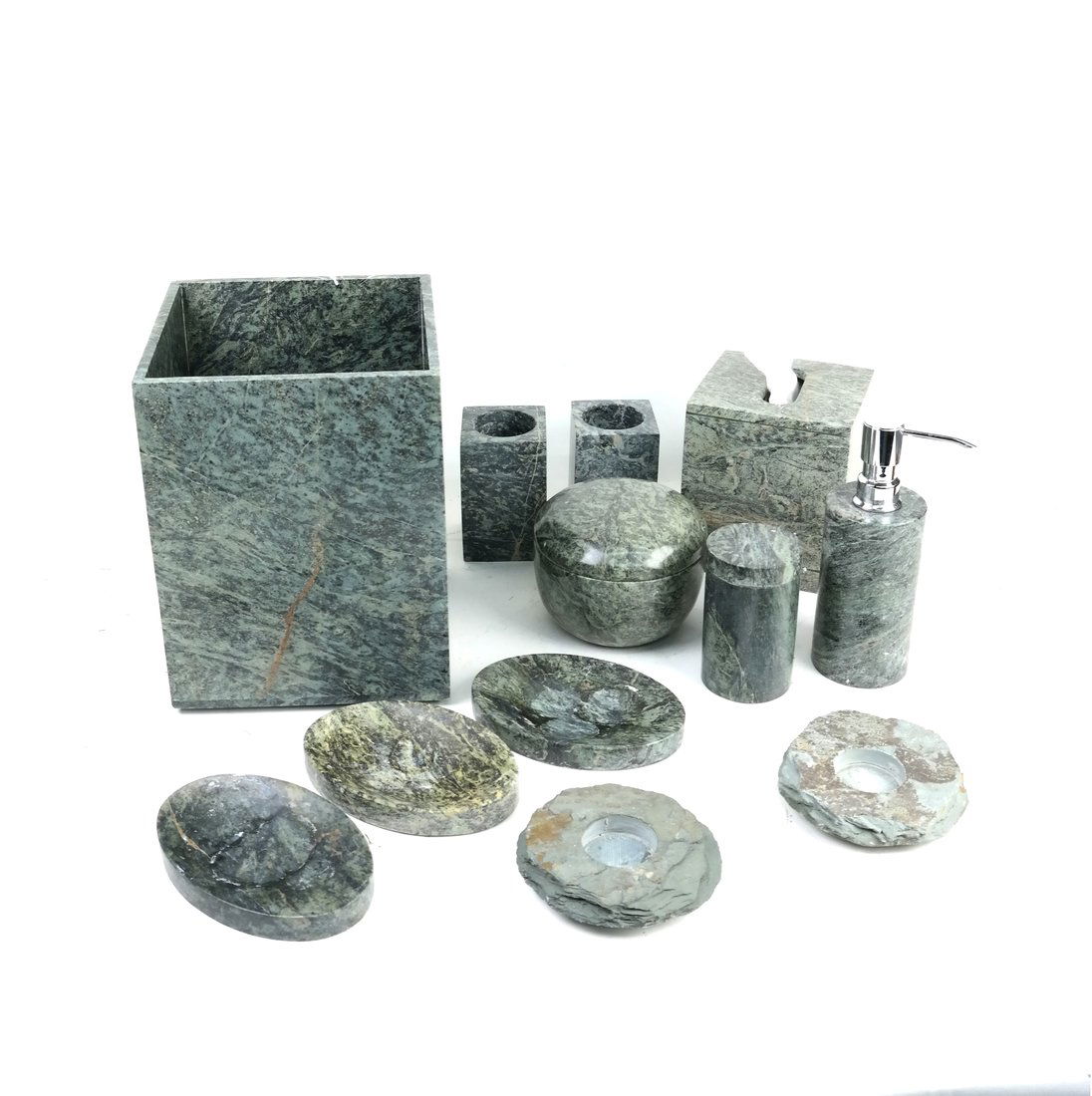 Green Marble Bathroom Vanity Set (1 of 8)