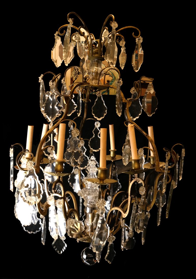 Gilt Bronze and Crystal Chandelier (1 of 6)