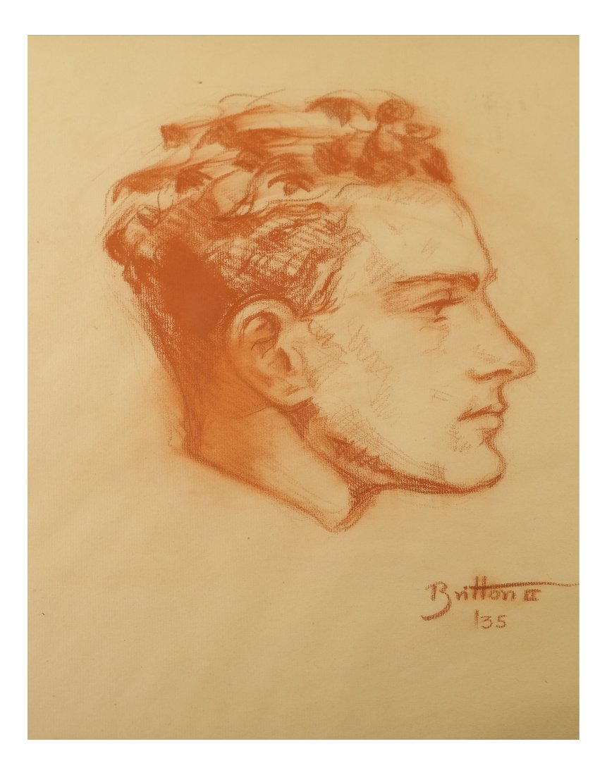 "Briton" Portrait, Conte Crayon (1 of 6)