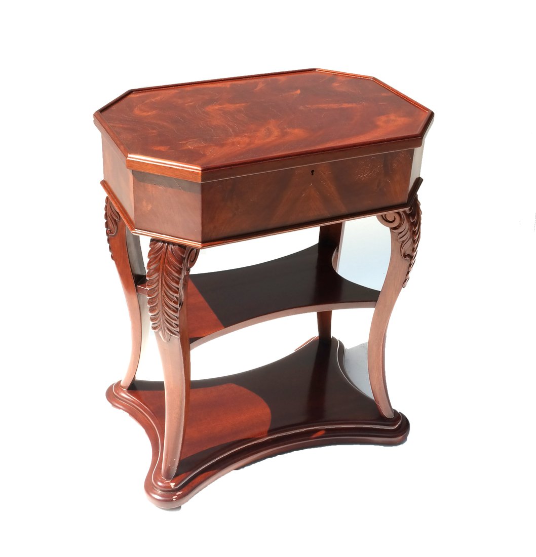Two-Tier Mahogany Sewing Table (1 of 8)