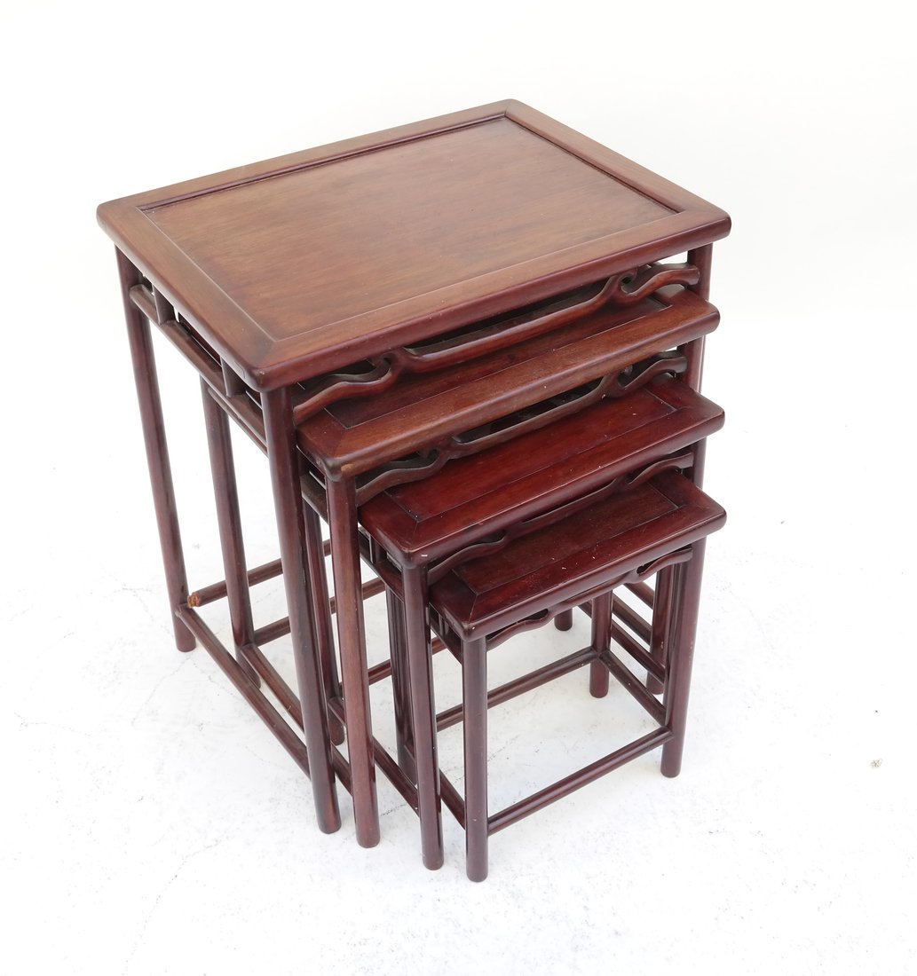 Four Asian-Style Nesting Tables (1 of 8)