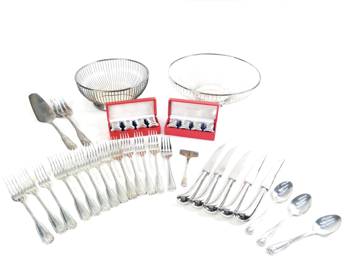 Twenty-Seven Silver Plate Pieces (1 of 7)