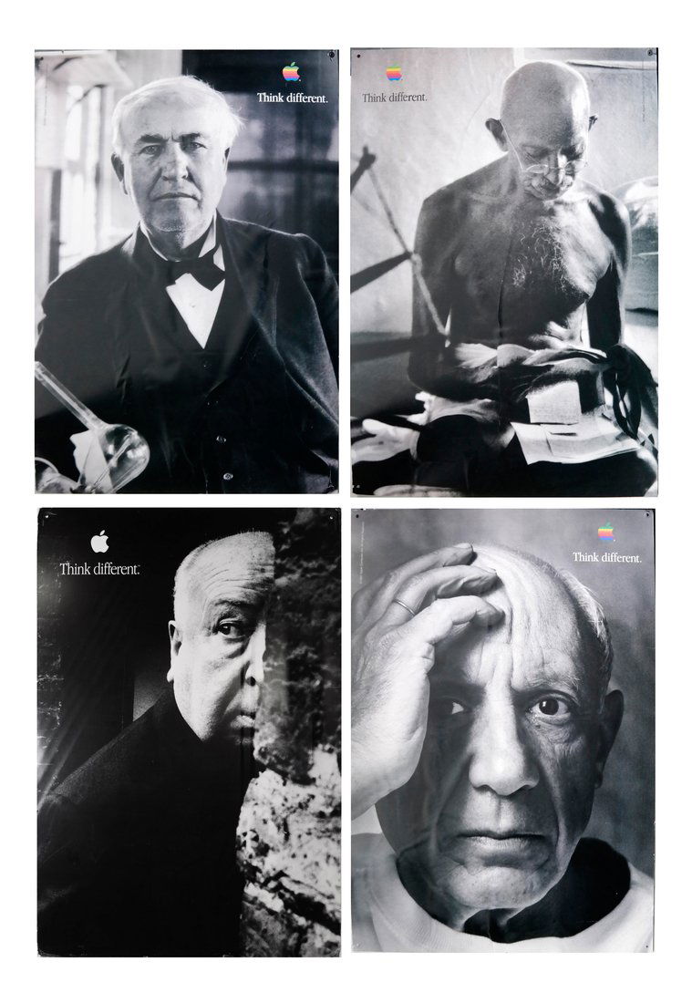 Four 'Think different' Posters, Large Format, Mounted (1 of 9)