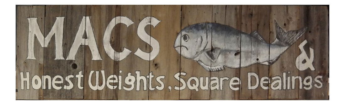 Mac's Fish Market, Staff Painted Sign (1 of 4)