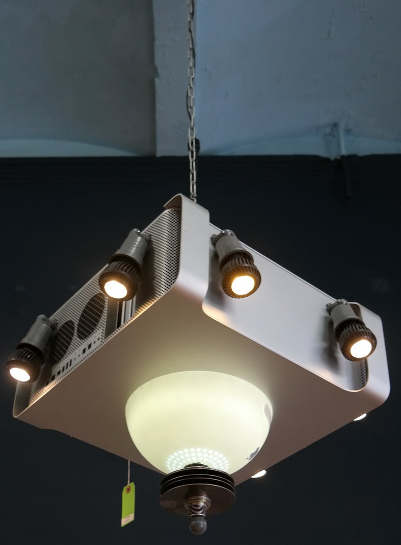 Light Fixture, from Recycled Computer Parts: Dick Demenus original light fixture.