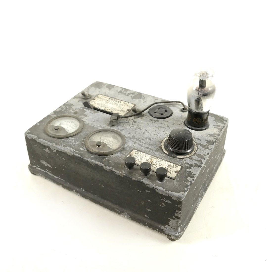 Sterling Tube Tester, R-511: Five and four prong tube tester. Dimensions: 7.00 " W x 7.00 " H x 7.00 "D; 