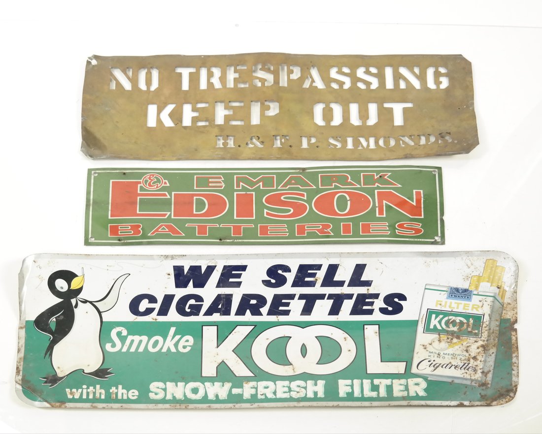 Two Metal Signs and a Stencil (1 of 9)