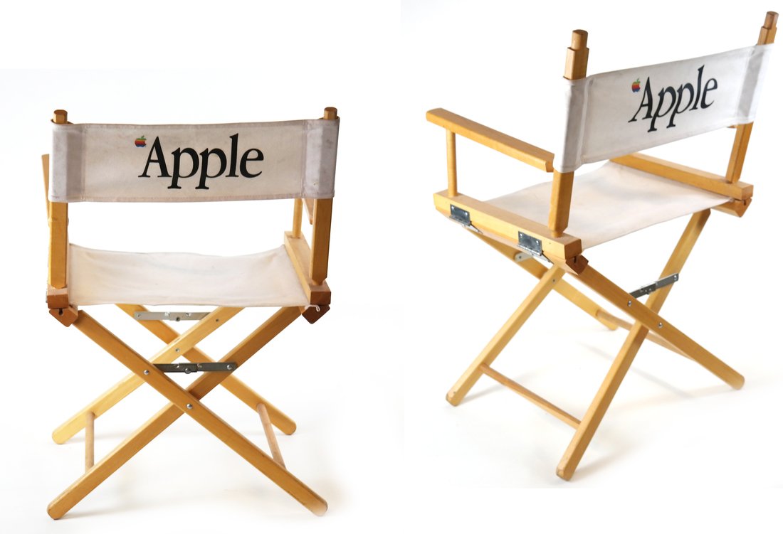 Pair of Folding "Apple" Director Style Arm Chairs (1 of 7)
