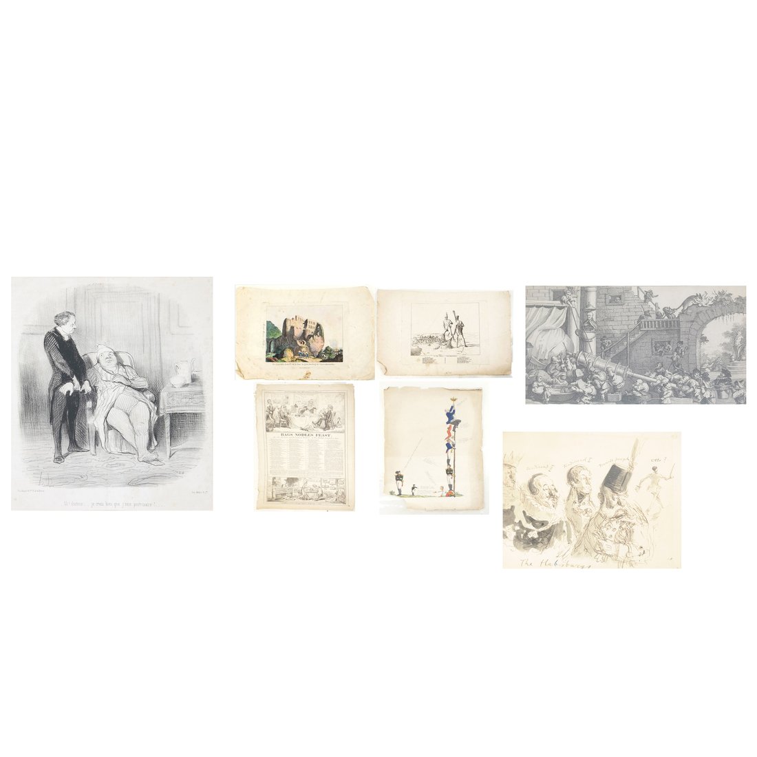 Group of Political Satire Drawings (1 of 10)