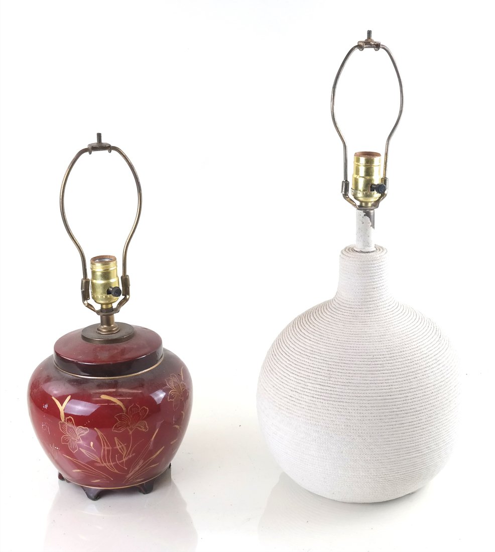 Two Various Pottery Lamps (1 of 9)