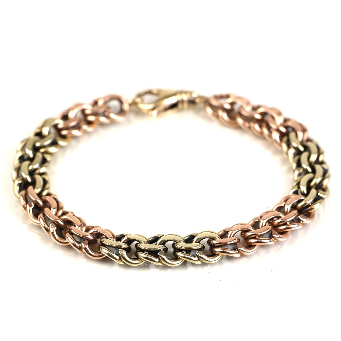 14K Two Tone Link Bracelet (1 of 4)