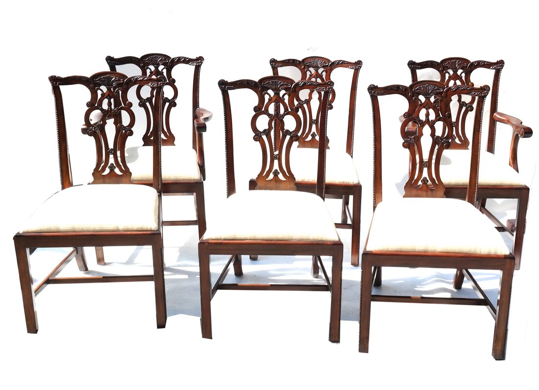 "Maitland Smith" Chippendale Chairs (1 of 6)