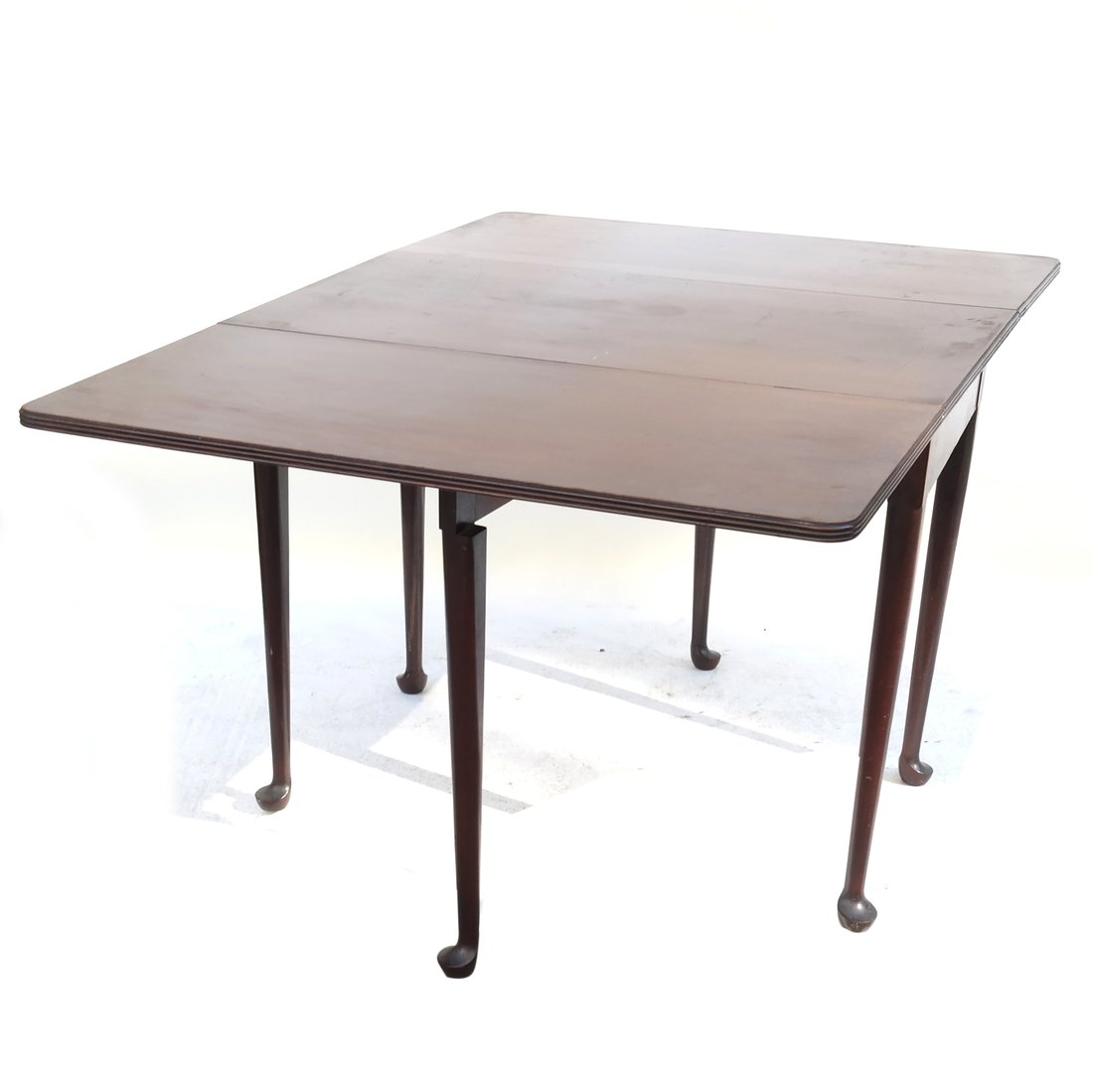 Queen Anne Style Mahogany Drop Leaf Table (1 of 9)