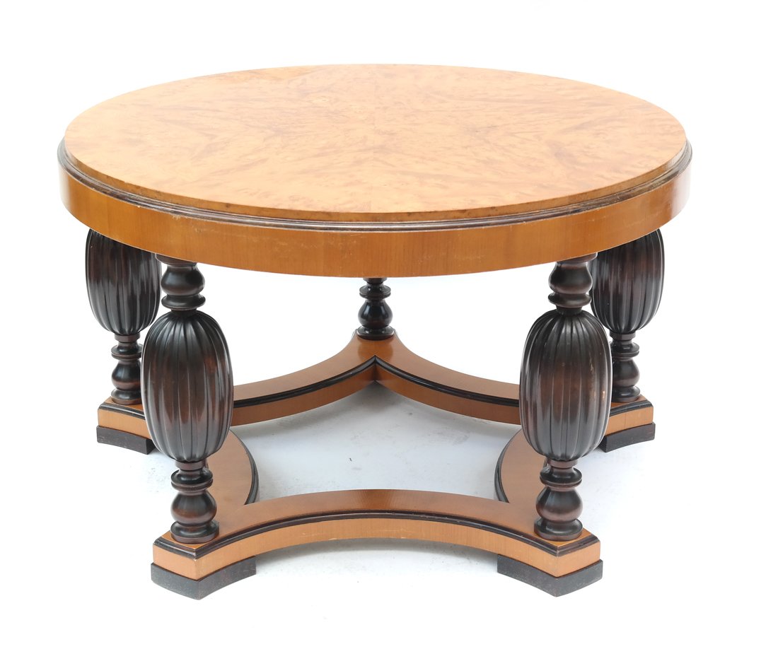 Swedish Burlwood Circular Coffee Table (1 of 6)