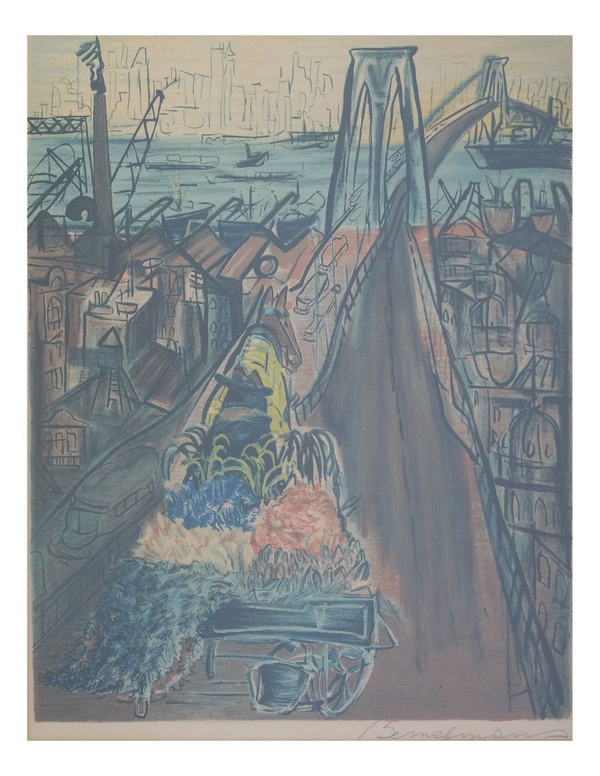 Ludwig Bemelmans, Brooklyn Bridge, Off-Set Lithograph (1 of 6)