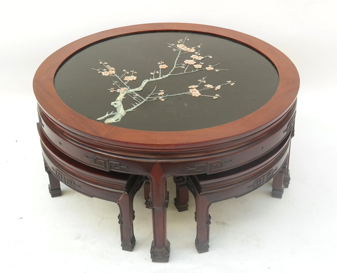 Asian Cocktail Table and Stools (1 of 10)