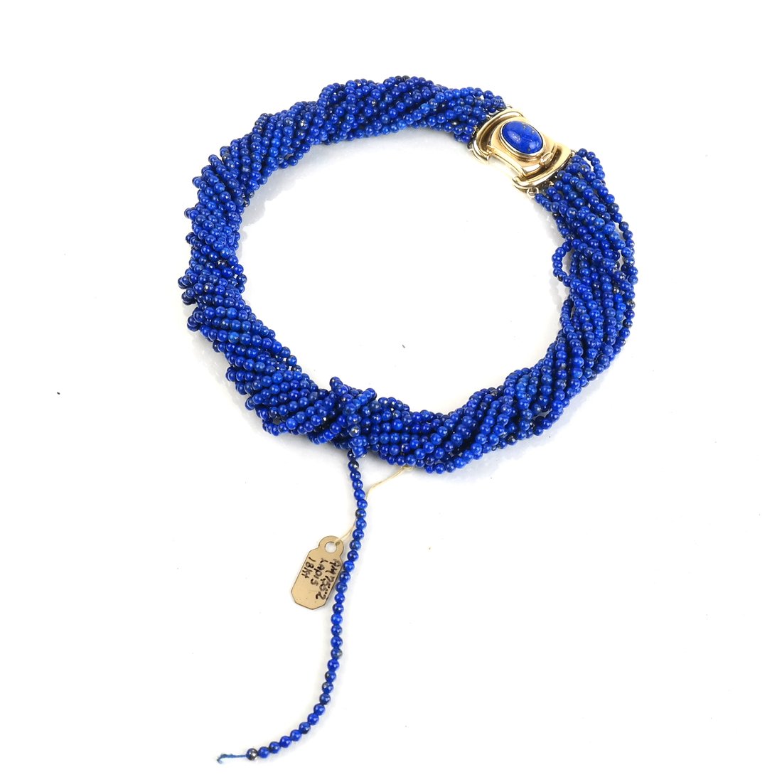 Multi Strand Ladies Choker: Multi strand ladies choker with 18K YG clasp with extra beads.