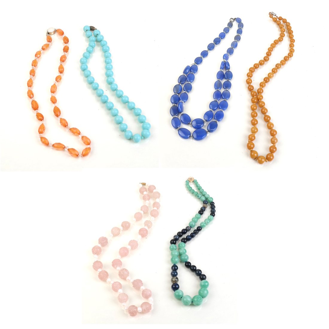 6 Strands of Multi Gem Stone Necklaces (1 of 9)