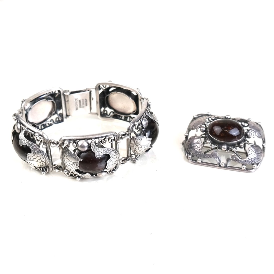 Danish Sterling Bracelet With Matching Pin (1 of 7)