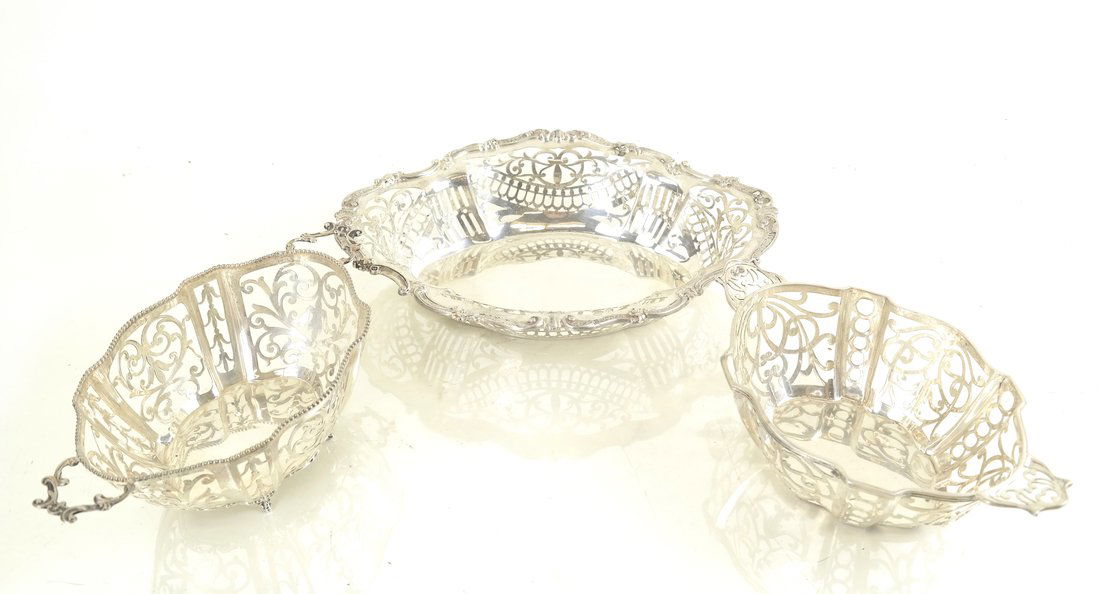 Three American Sterling Pierced Bowls (1 of 10)